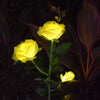 2 Pack Solar Rose Lights Waterproof Solar Flowers Led Lights Outdoors for Garden, Backyard, Patio, Pathway, Driveway Decoration