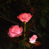 2 Pack Solar Rose Lights Waterproof Solar Flowers Led Lights Outdoors for Garden, Backyard, Patio, Pathway, Driveway Decoration