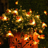 7M 50led Solar Powered Cute Honey Bee Led Light Bee Outdoor Garden Fence Patio Garland Lights