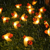 7M 50led Solar Powered Cute Honey Bee Led Light Bee Outdoor Garden Fence Patio Garland Lights