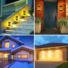 2 Pack Solar Flame Wall Light Outdoor Automatic On/Off 66 LED Waterproof Solar Wall-Mounted Night Light,Used for Path Terrace Deck Yard Garden Lattice